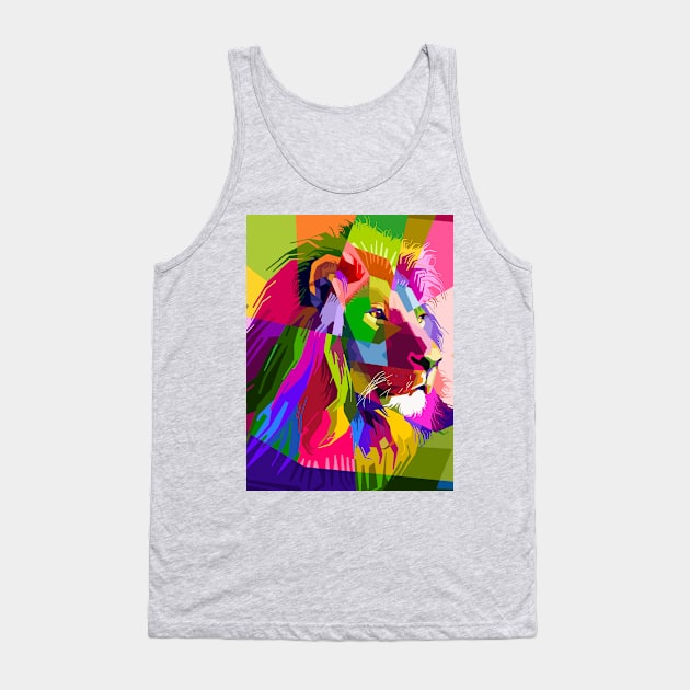 Polygonal lion Tank Top by NancyJov